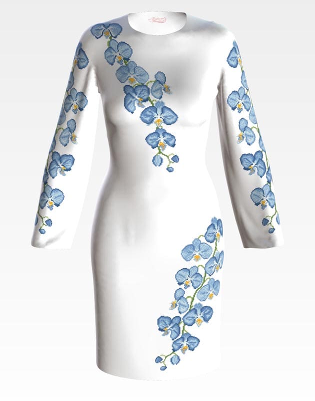 Заготовка жіночого плаття для вишивання нитками або бісером ПЛ-085 схема