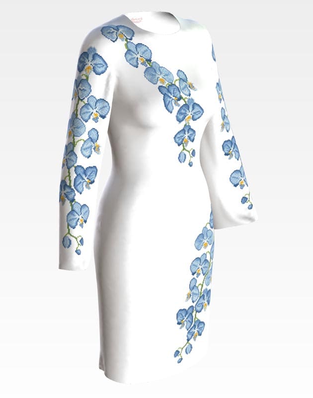 Заготовка жіночого плаття для вишивання нитками або бісером ПЛ-085