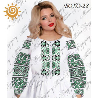 Заготовка жіночої вишиванки Бохо-28 біла