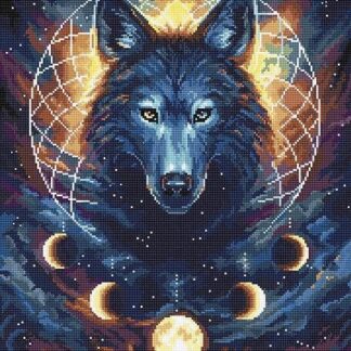 Набір для вишивання хрестиком Вовк-ловець снів (L8069)