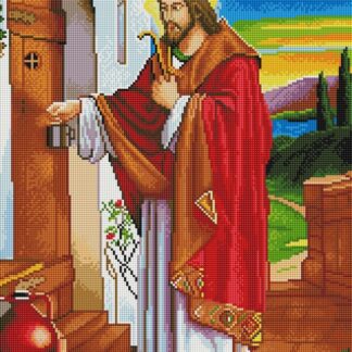 Алмазна мозаїка 40х50 Ікона Ісус стукає у двері SP009