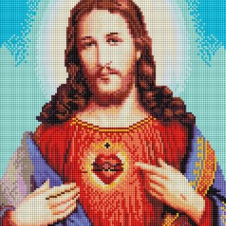 Набір алмазної мозаїки 30х40 Ікона Ісус ST427