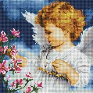 Алмазна мозаїка 30х40 Ангелочок дівчинка ST428
