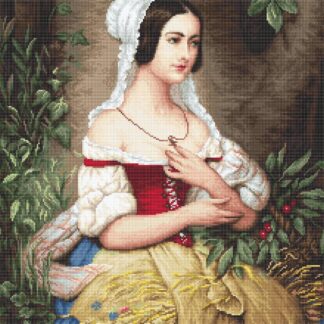 Набір для вишивання хрестиком Складальниця колосків (B576)