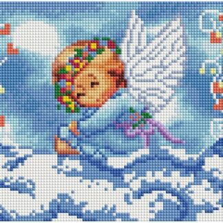 Набір алмазної вишивки 20х30 Ангел на хмаринці DT710