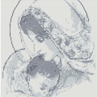 Набір алмазної вишивки 30х40 Ікона Діва Марія з Ісусом сіра ST419