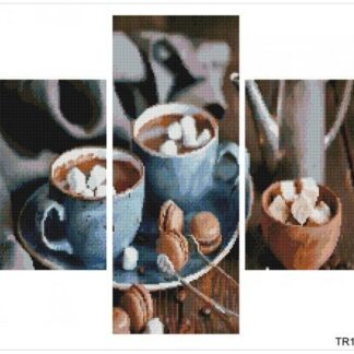 Набір алмазної мозаїки триптих Тільки кава 2х20х30 1х20х50 TR1003