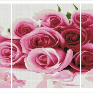 Набір алмазної мозаїки триптих Букет троянд 3х40х50 TR1001