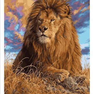 Набір для малювання по номерах 40х50 Цар звірів MSP338 з підрамником