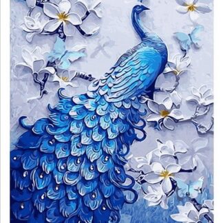 Набір для малювання за номерами 40х50 Розкішна пава MSP325 з підрамником