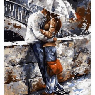 Набір для малювання за номерами Двоє під однією парасолькою MSP327 з підрамником