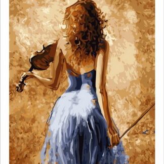 Набір для малювання за номерами 30х40 Скрипачка MST002 з підрамником