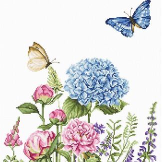 Набір для вишивання хрестиком B2360 Літні квіти та метелики (B2360)