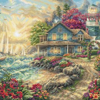 Набір для вишивання хрестиком Схід сонця біля моря (L8068)