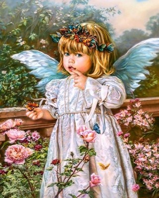 Алмазна мозаїка 40х50 Чарівний ангелик SP040