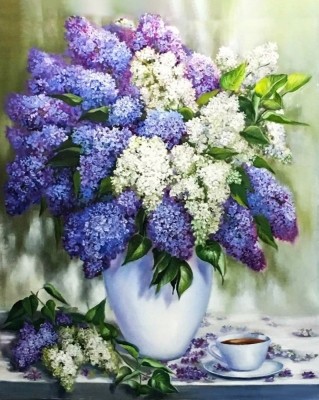 Набір алмазної мозаїки 40х50 Букет бузку SP075