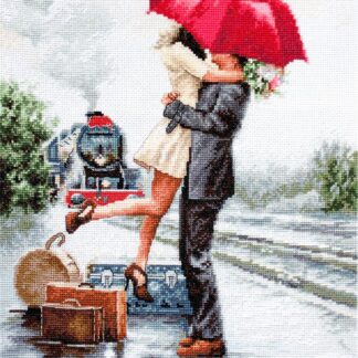 Набір для вишивання хрестиком Закохані на вогзалі (B2369)