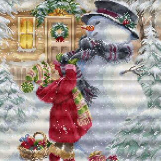 Набір для вишивання хрестиком Дівчина з подарунками (BU5018)