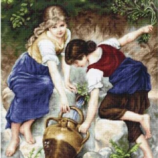 Набір для вишивання хрестиком У фонтану гобелен (G564)