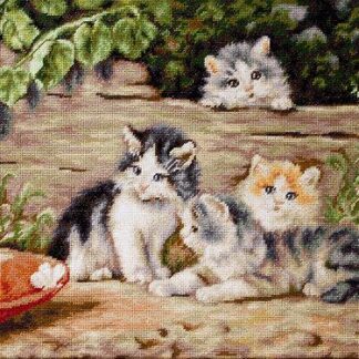 Набір для вишивання хрестиком G556 Кiшки гобелен (9604874)
