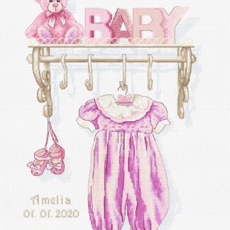 Набір для вишивання хрестиком B1175 Народження дівчинки (B1175)