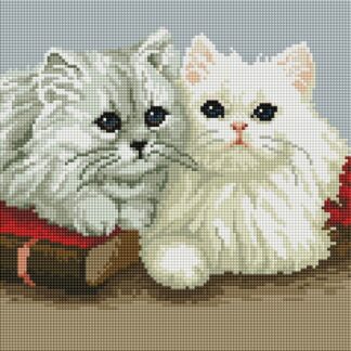 Набір алмазної мозаїки 30х40см Пухнасті котики ST407