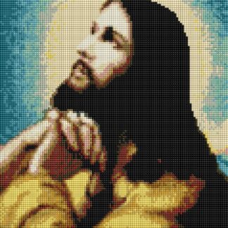 Набір алмазної мозаїки 30х40см Ікона Ісусова молитва ST441