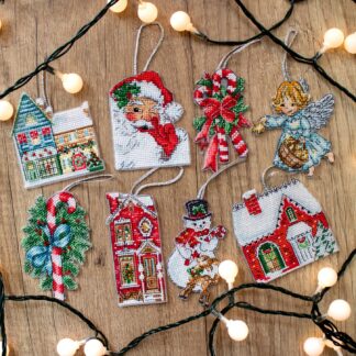 Набір ялинкових іграшок для вишивання хрестиком Leti 8002 № 2 9x8 см (10507147)