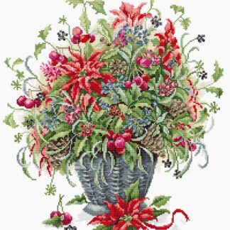 Набір для вишивання хрестиком Грудневий букет (B7002)