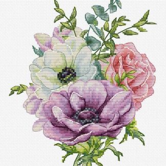 Набір для вишивання хрестиком B7017 Анемони (10352540)