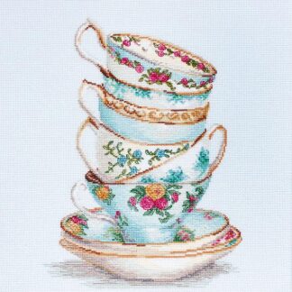 Набір для вишивання хрестиком Бірюзові чайні чашки (B2325)