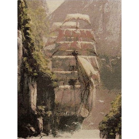 М-0028 "Під вітрилами" (набір для вишивання муліне ДМС) 30x41 см