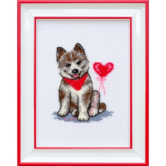 М-0121 "Песик" (набір для вишивання муліне акрил) 11х15 см