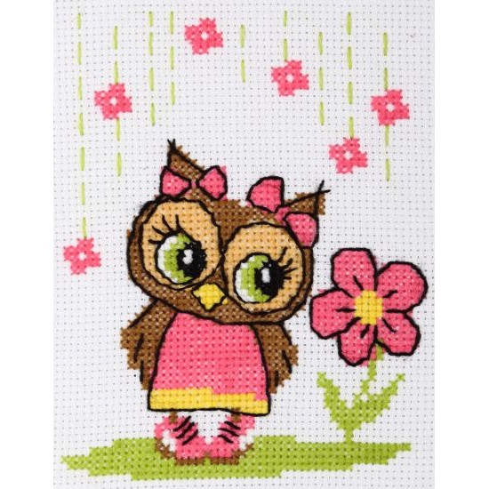 М-0208 "Сова" (набір для вишивання муліне акрил) 11х15 см