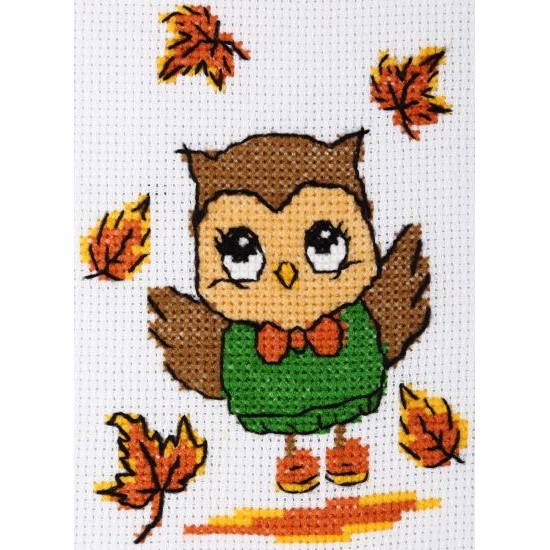 М-0210 "Сова" (набір для вишивання муліне акрил) 11х15 см
