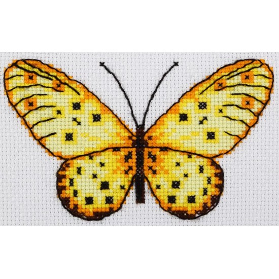М-0217-S "Метелик" (набір для вишивання 100% індійський шовк) 11х15 см