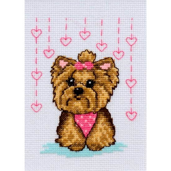 М-0225 "Песик" (набір для вишивання муліне акрил) 11х15 см