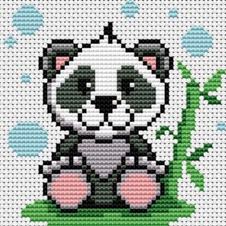 М-0240 "Пандочка з бамбуком" (набір для вишивання муліне акрил) 11х11 см
