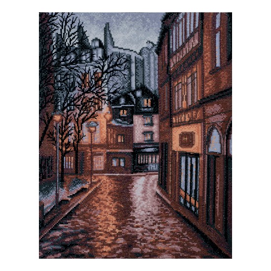 М-0256 "Вечірнє місто" (набір для вишивання муліне ДМС) 23x30 см