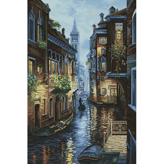 М-0261 "Романтична Венеція" (набір для вишивання муліне ДМС) 24.1x36.4 см