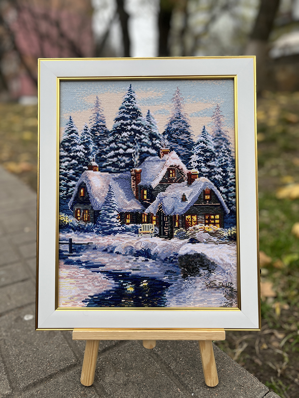 М-0266 "Зимова казка" (набір для вишивання муліне ДМС) 31x41 см