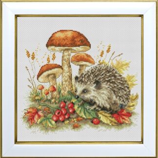 М-0326 "Їжачок" (набір для вишивання муліне ДМС + бісер Preciosa) 20х20 см