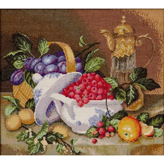 М-0474 "Фруктова спокуса" (набір для вишивання муліне ДМС) 35х31 см