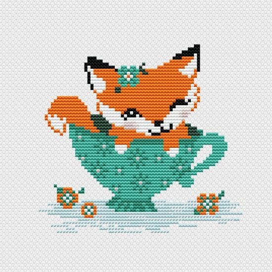 М-0738 "Лисичка" (набір для вишивання муліне акрил) 18x18 см