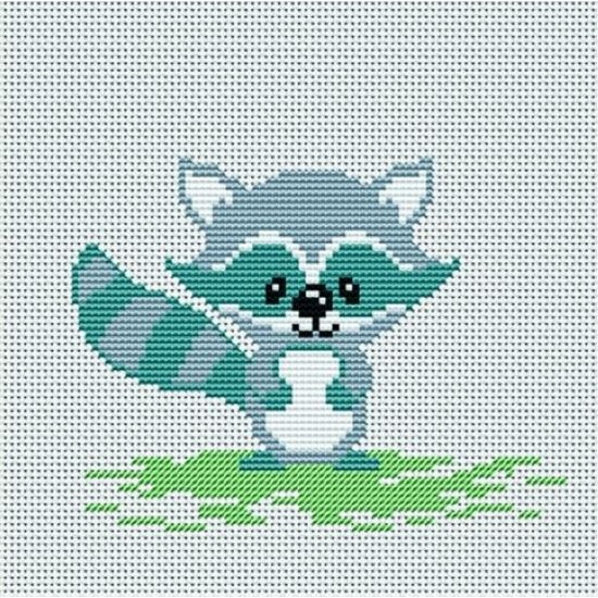 М-0739 "Єнот" (набір для вишивання муліне акрил) 18x18 см