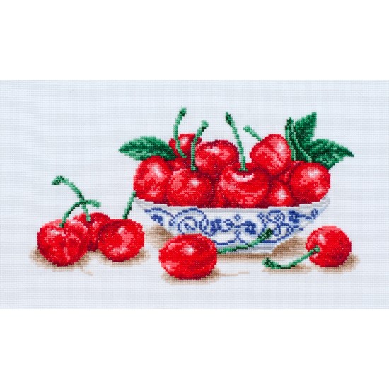 М-0830 "Вишневий блюз" (набір для вишивання муліне ДМС) 30х18 см