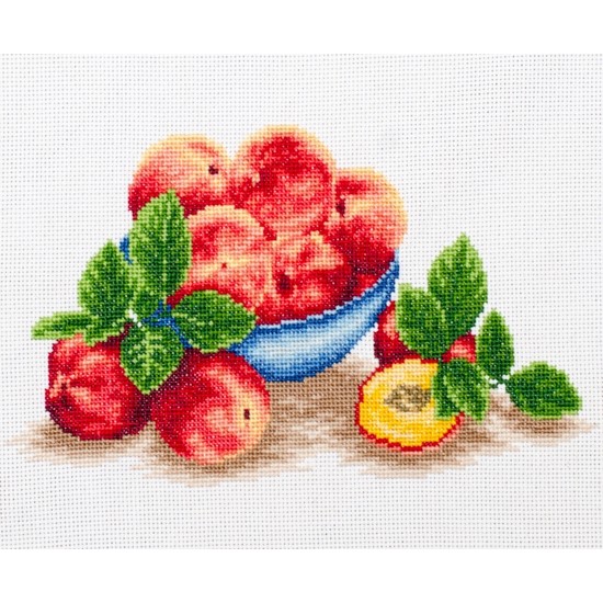 М-0869 "Персиковий блюз" (набір для вишивання муліне ДМС) 30x18 см