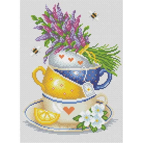 М-1230 "Трав’яний чай" (набір для вишивання муліне ДМС) 15x21 см