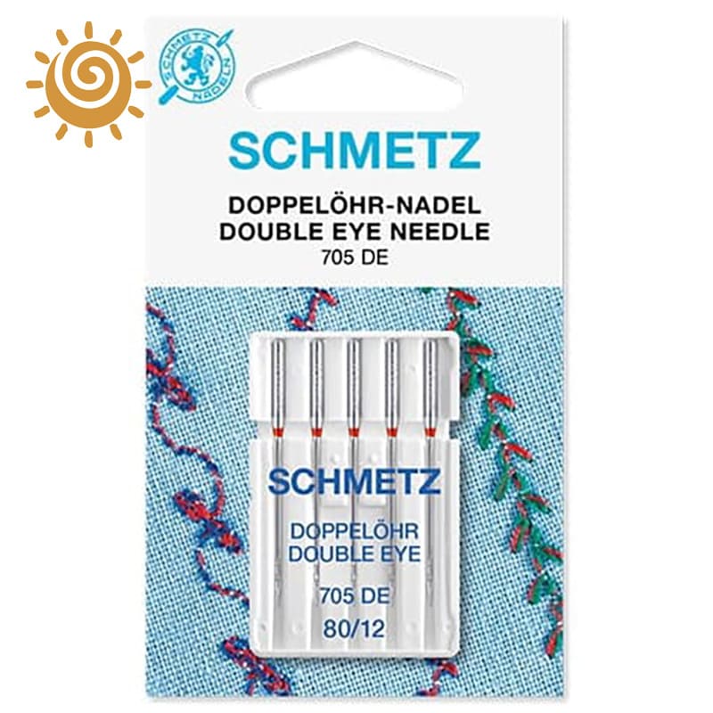 Голка з двома вушками для декоративних робіт Double eye 705 DE № 80 SCHMETZ (Німеччина)
