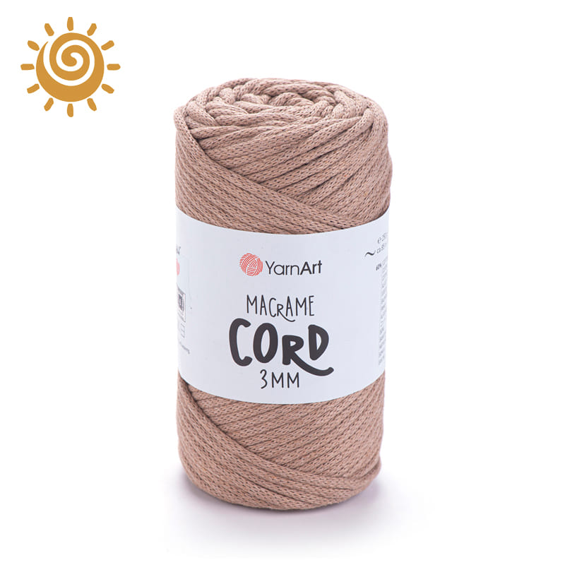 YarnArt Macrame Cord 3mm 768, колір мокко